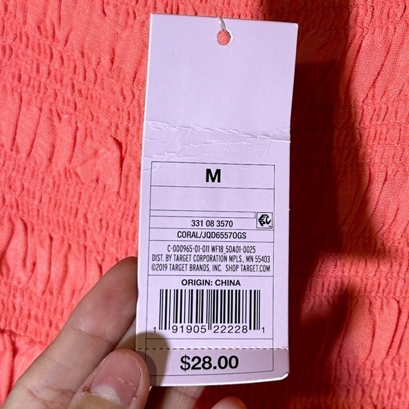 Wild Fable Smocked V-Neck Sleeveless Midi Dress Size Medium Women - Picture 10 of 13